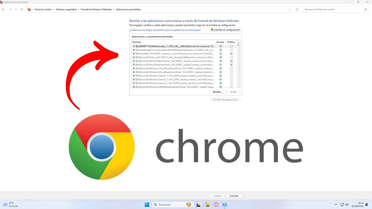Permite que Chrome acceda a la red en tu configuración de firewall o antivirus: 5 pasos simples para solucionarlo en 2025