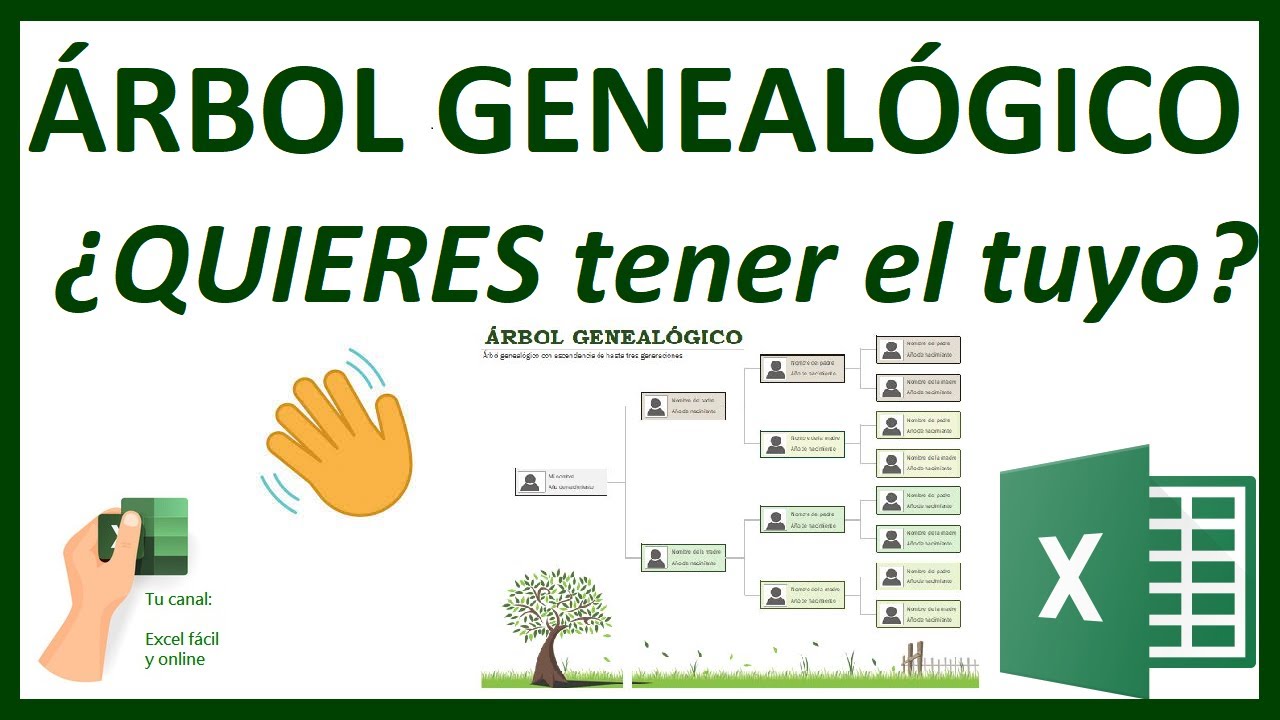 Plantilla árbol genealógico Excel gratis: 5 diseños impresionantes