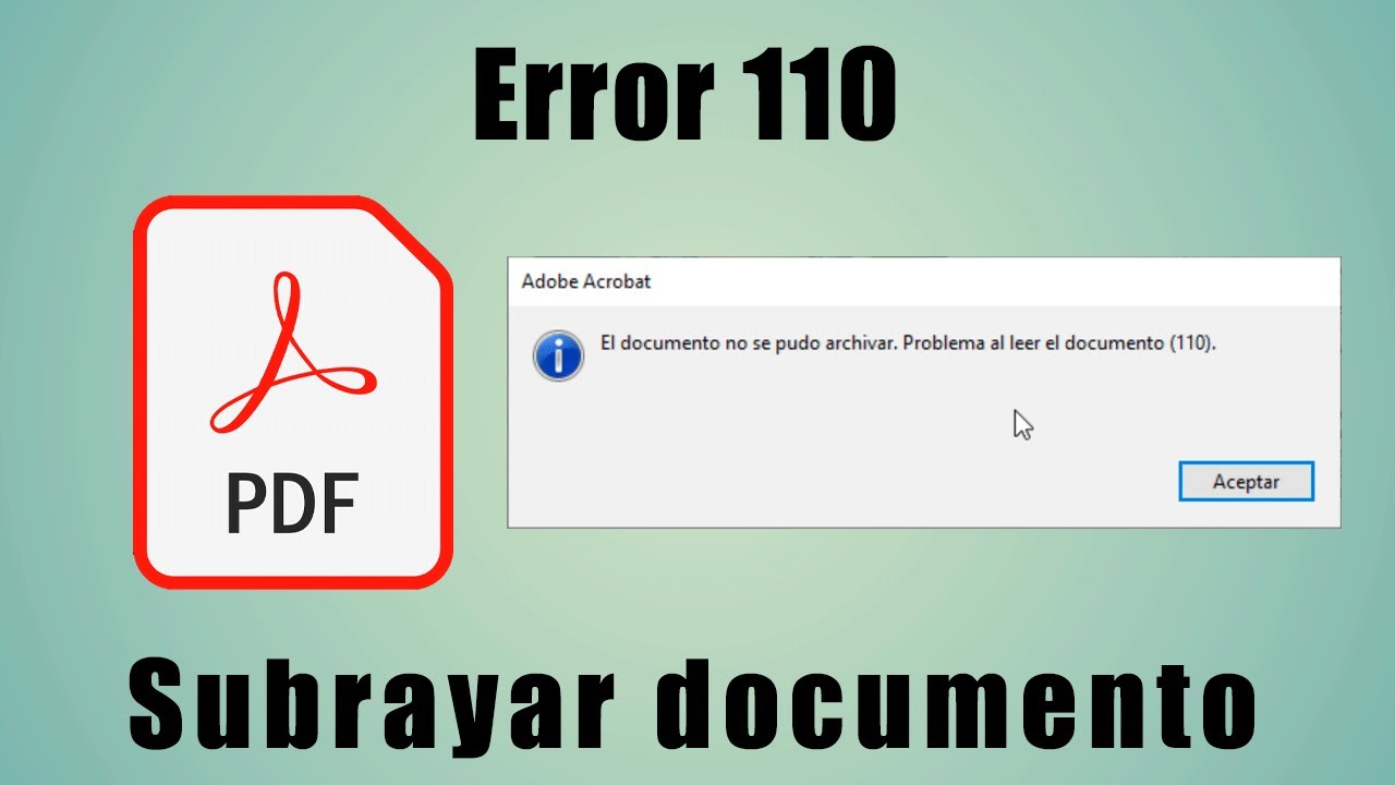 Problema al leer el documento (109): 7 soluciones efectivas